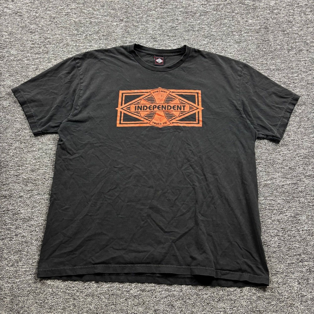 Y2K 2000s Independent Truck Co Skate Graphic Black T-Shirt Size 2XL